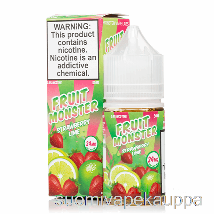 Vape Box Mansikka Lime - Hedelmä Hirviö Suolat - 30ml 48mg